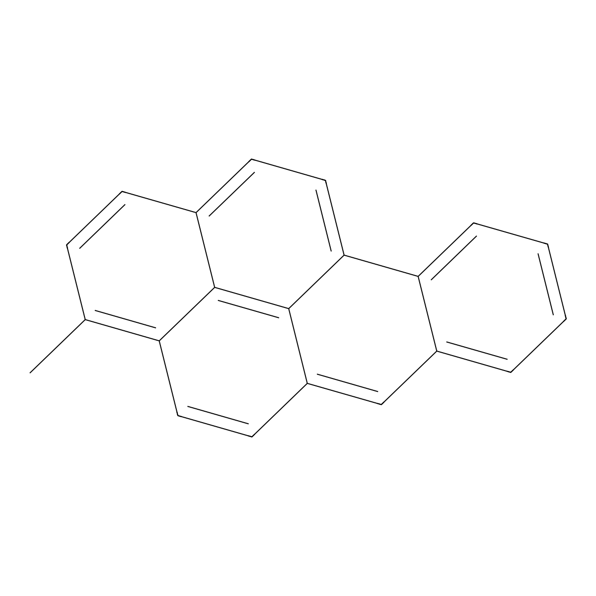 3-Methylbenzo(a)pyrene molecular structure, CAS 16757-81-6