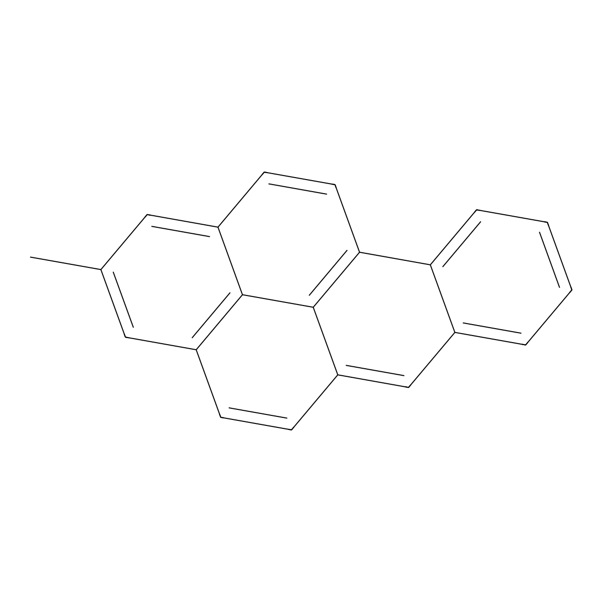 2-Methylbenzo[a]pyrene molecular structure, CAS 16757-82-7