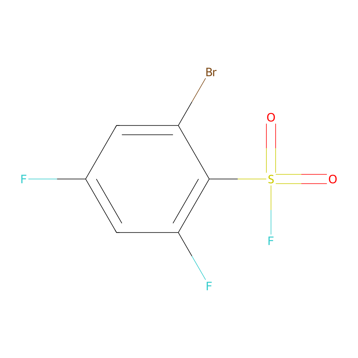 2-Bromo-4,6-difluorobenzenesulfonyl fluoride molecular structure, CAS 1675732-51-0