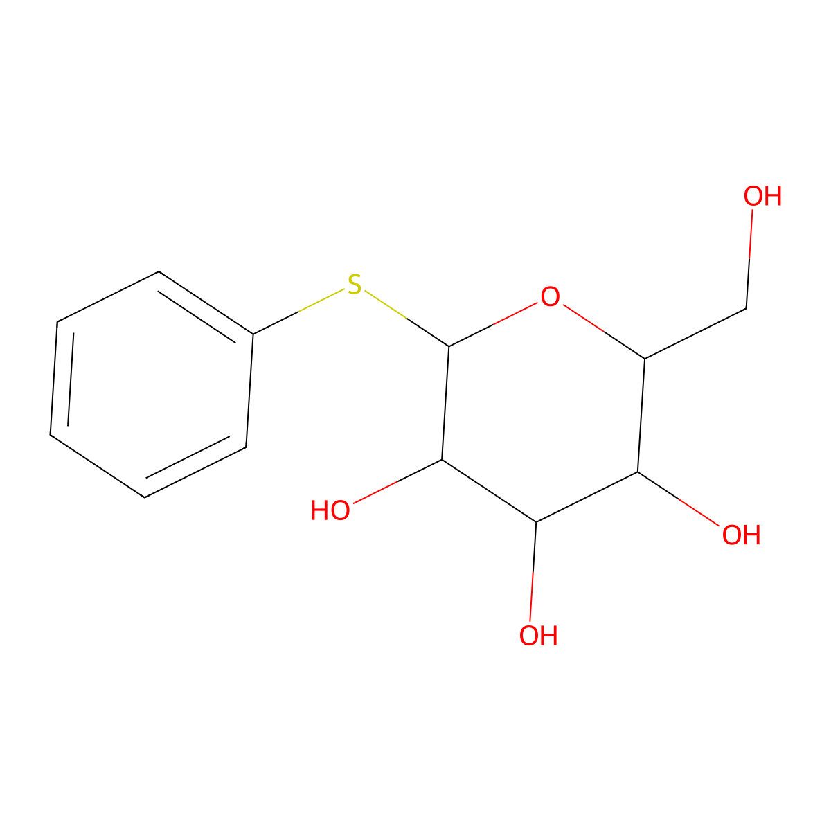 phenyl thio-beta-D-galactopyranoside molecular structure, CAS 16758-34-2