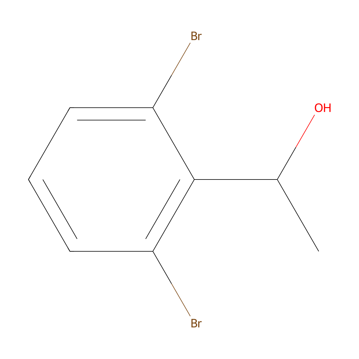 1-(2,6-Dibromophenyl)ethanol molecular structure, CAS 1675968-65-6