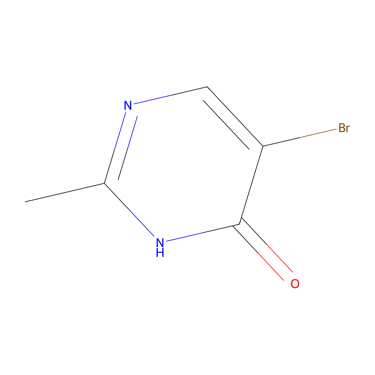 5-Bromo-2-methylpyrimidin-4-OL molecular structure, CAS 1676-57-9