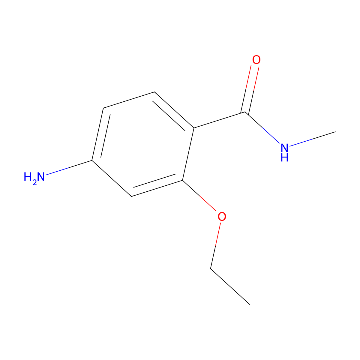 4-amino-2-ethoxy-N-methylbenzamide molecular structure, CAS 1676-82-0