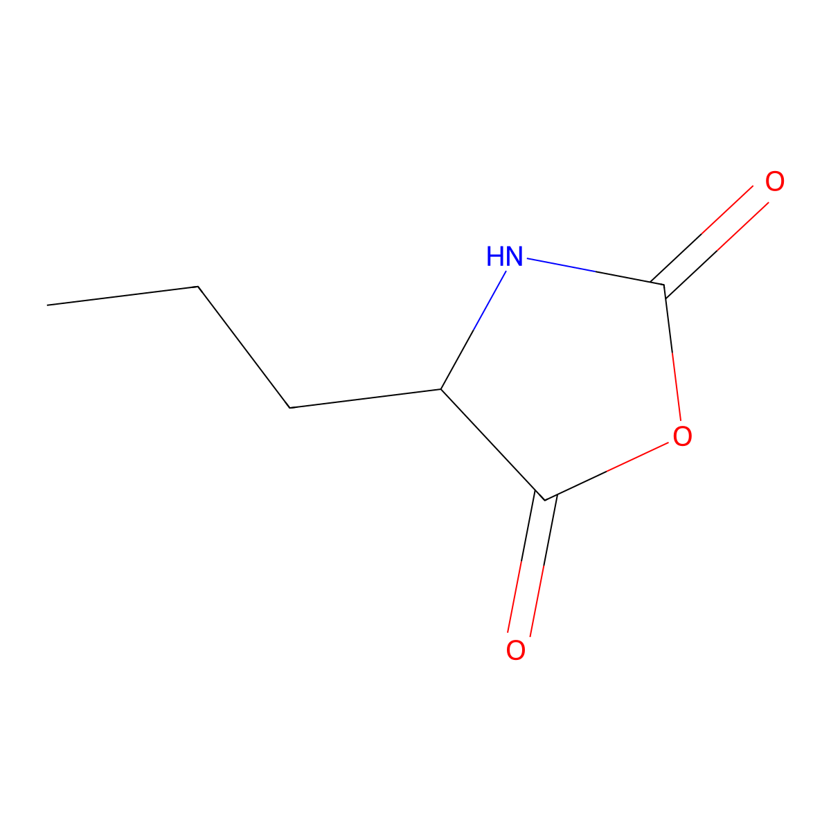 (S)-4-Propyloxazolidine-2,5-dione molecular structure, CAS 1676-87-5