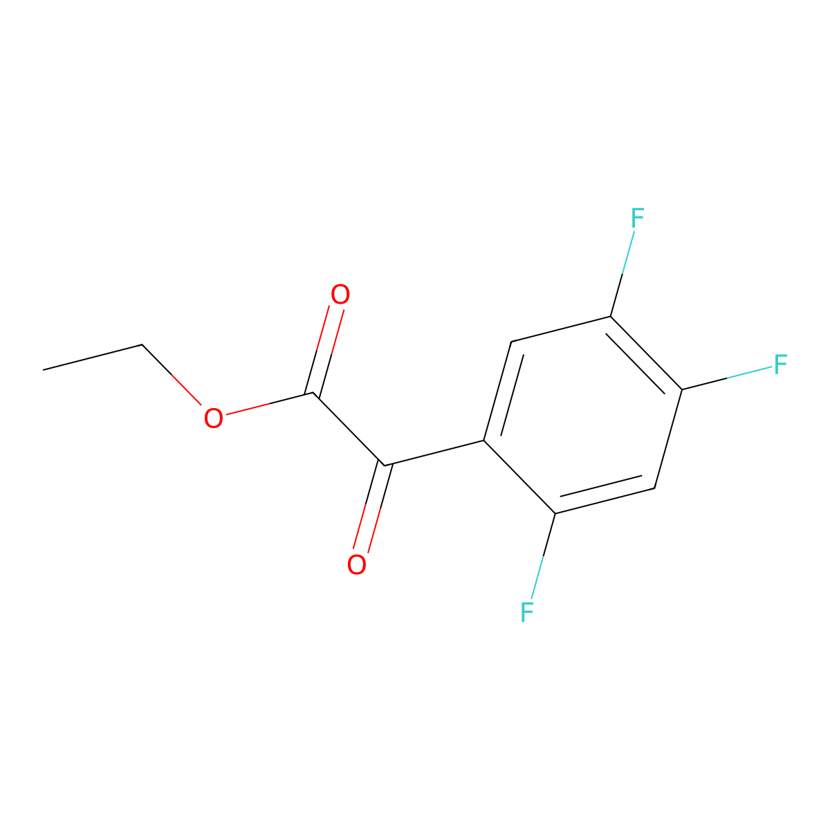Ethyl 2-oxo-2-(2,4,5-trifluorophenyl)acetate molecular structure, CAS 1676016-24-2