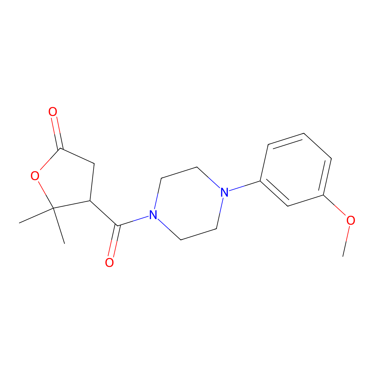 4-{[4-(3-methoxyphenyl)piperazin-1-yl]carbonyl}-5,5-dimethyldihydrofuran-2(3H)-one molecular structure, CAS 1676025-82-3