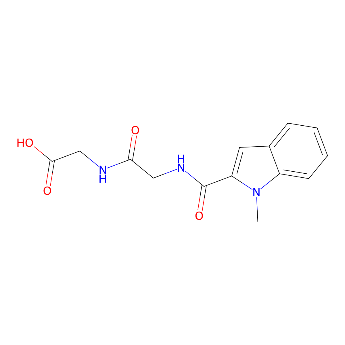 N-[(1-methyl-1H-indol-2-yl)carbonyl]glycylglycine molecular structure, CAS 1676072-44-8