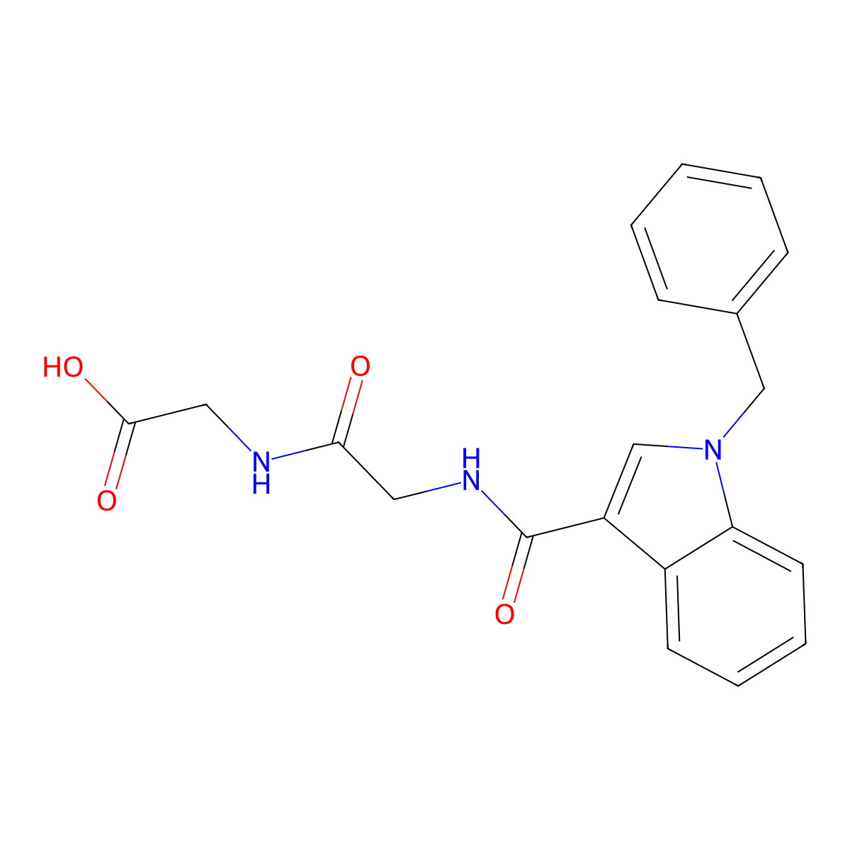 N-[(1-benzyl-1H-indol-3-yl)carbonyl]glycylglycine molecular structure, CAS 1676074-22-8