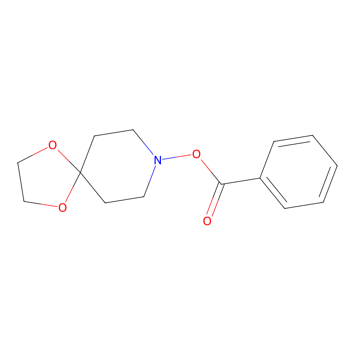 1,4-Dioxa-8-azaspiro[4.5]decan-8-yl benzoate molecular structure, CAS 1676075-37-8