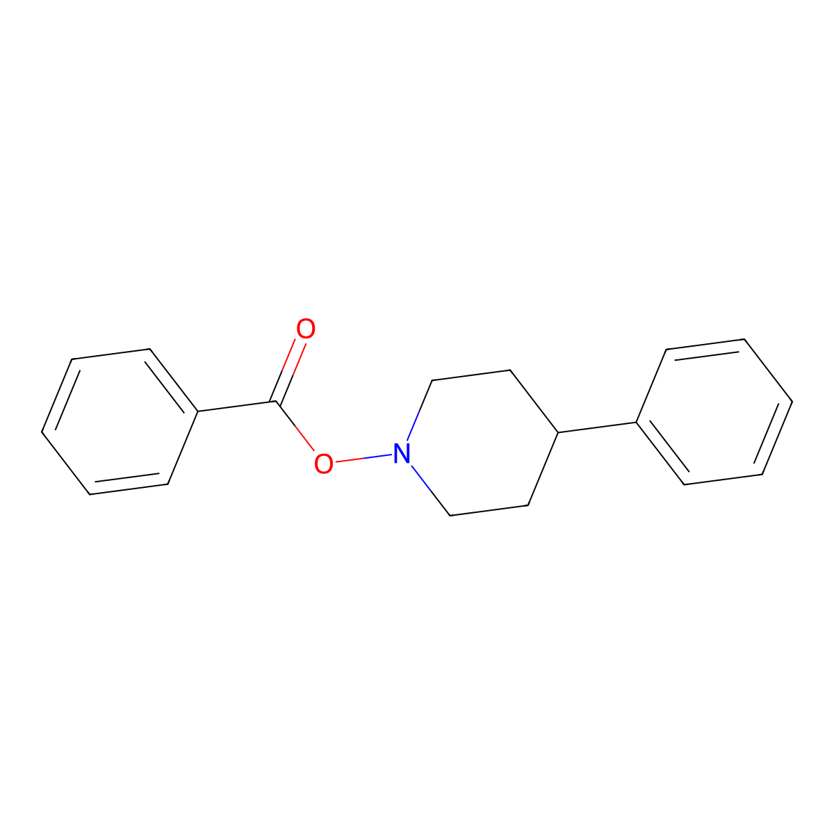 4-Phenylpiperidin-1-yl benzoate molecular structure, CAS 1676075-41-4