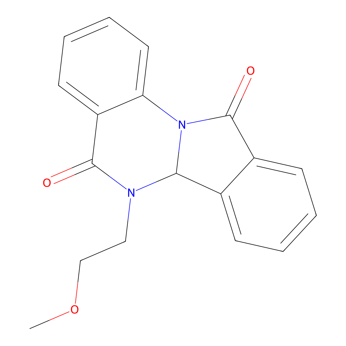 6-(2-Methoxyethyl)-6,6a-dihydroisoindolo[2,1-a]quinazoline-5,11-dione molecular structure, CAS 1676078-13-9