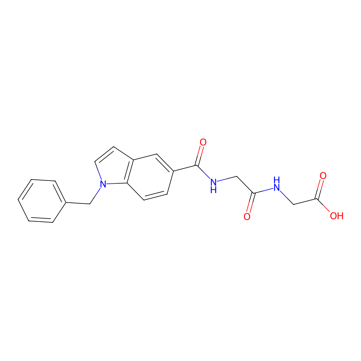N-[(1-benzyl-1H-indol-5-yl)carbonyl]glycylglycine molecular structure, CAS 1676078-94-6
