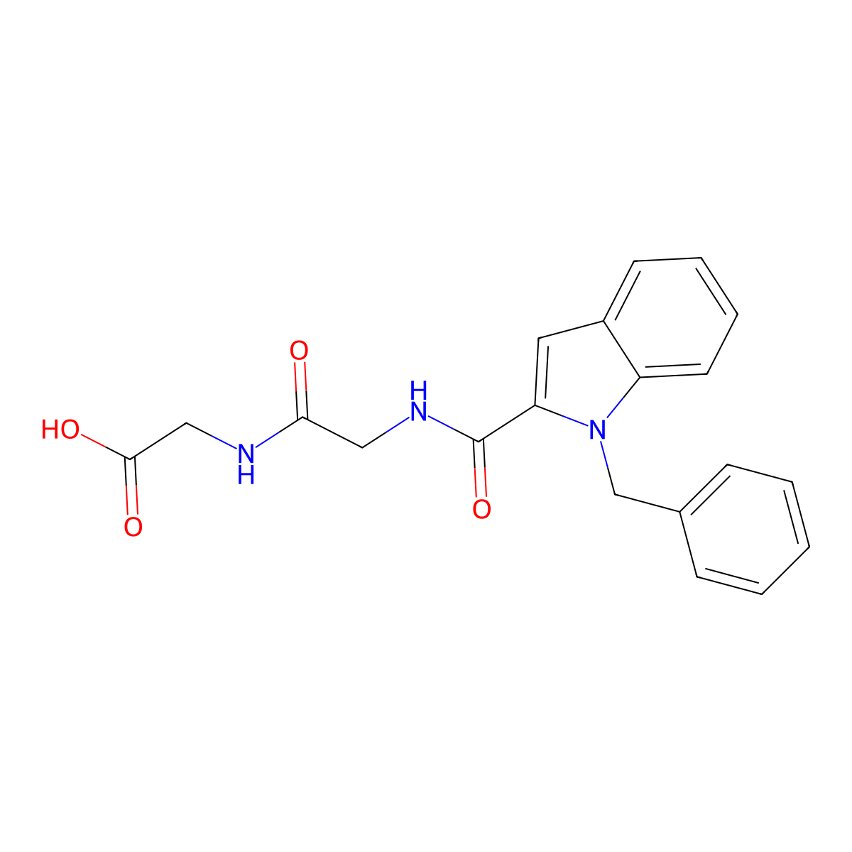 N-[(1-benzyl-1H-indol-2-yl)carbonyl]glycylglycine molecular structure, CAS 1676079-06-3