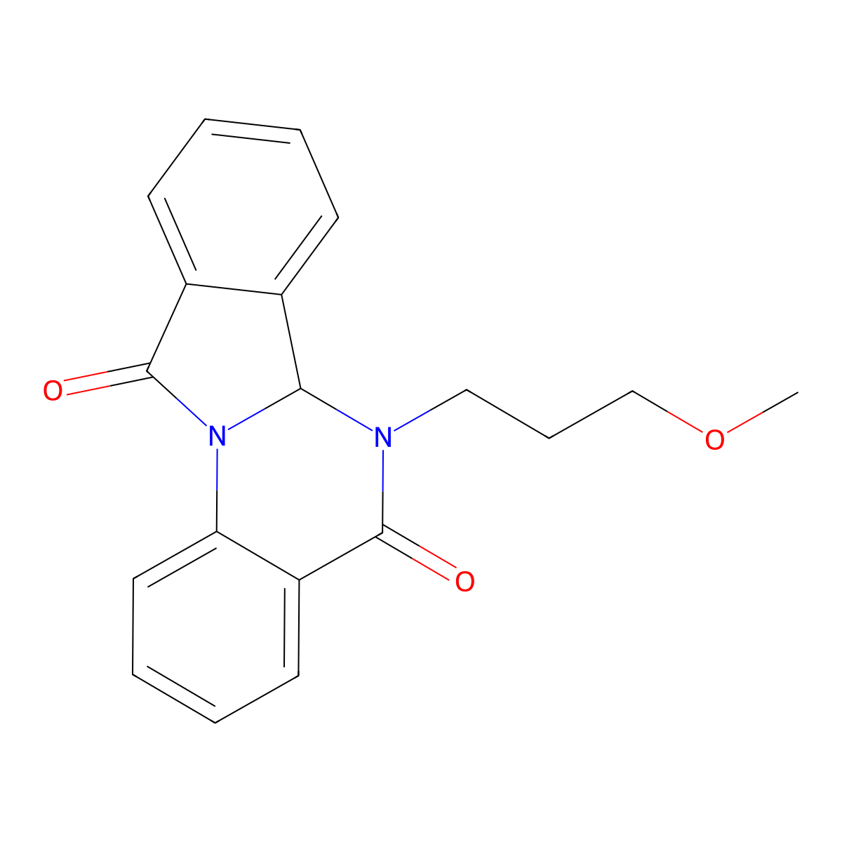 6-(3-Methoxypropyl)-6,6a-dihydroisoindolo[2,1-a]quinazoline-5,11-dione molecular structure, CAS 1676081-98-3