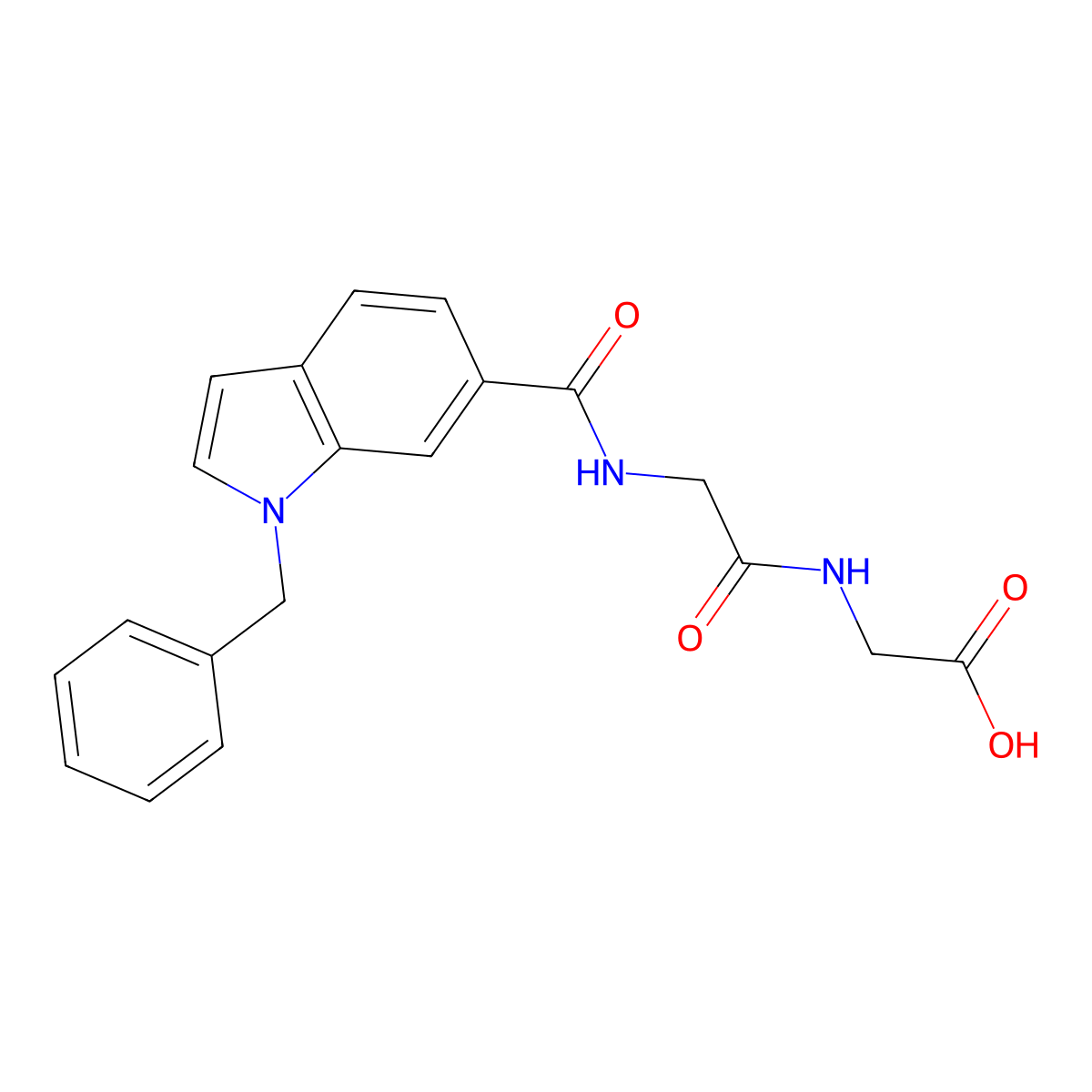 N-[(1-benzyl-1H-indol-6-yl)carbonyl]glycylglycine molecular structure, CAS 1676082-73-7