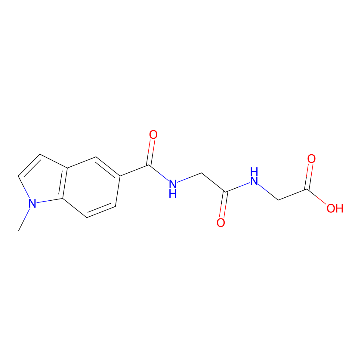 N-[(1-methyl-1H-indol-5-yl)carbonyl]glycylglycine molecular structure, CAS 1676082-81-7