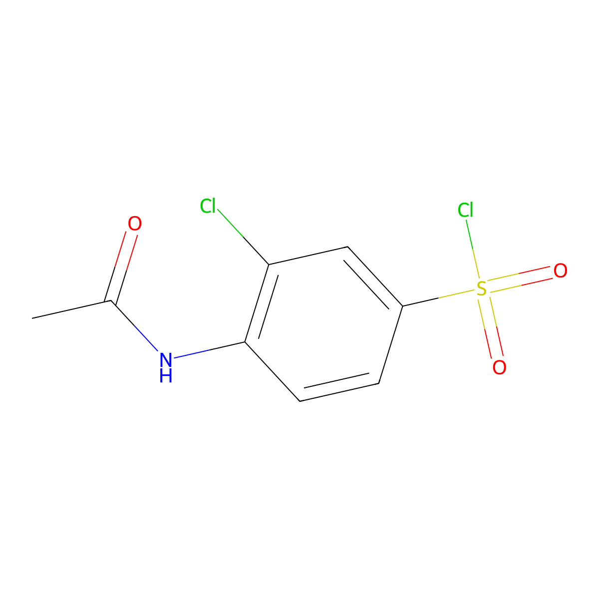 3-Chloro-4-acetamidobenzene-1-sulfonyl chloride molecular structure, CAS 16761-18-5
