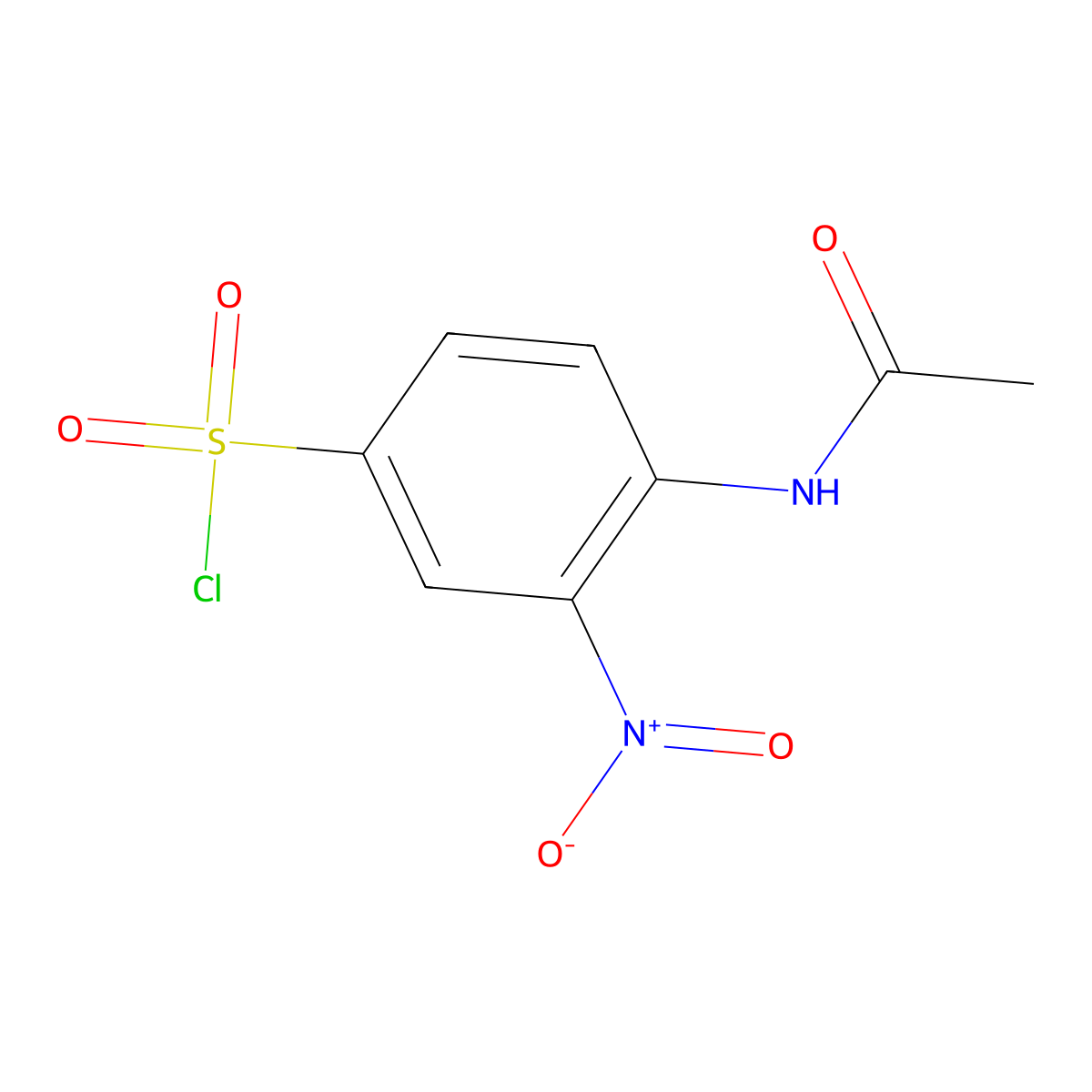 4-Acetamido-3-nitrobenzene-1-sulfonyl chloride molecular structure, CAS 16761-19-6