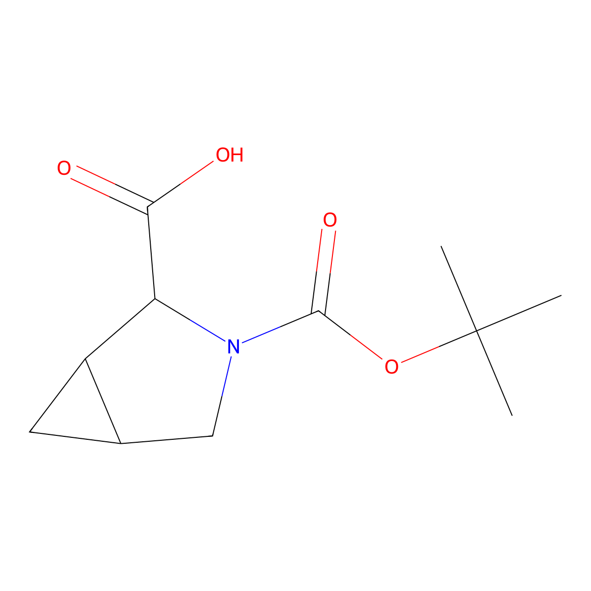 (1R,2S,5S)-rel-3-[(tert-butoxy)carbonyl]-3-azabicyclo[3.1.0]hexane-2-carboxylic acid molecular structure, CAS 167611-99-6