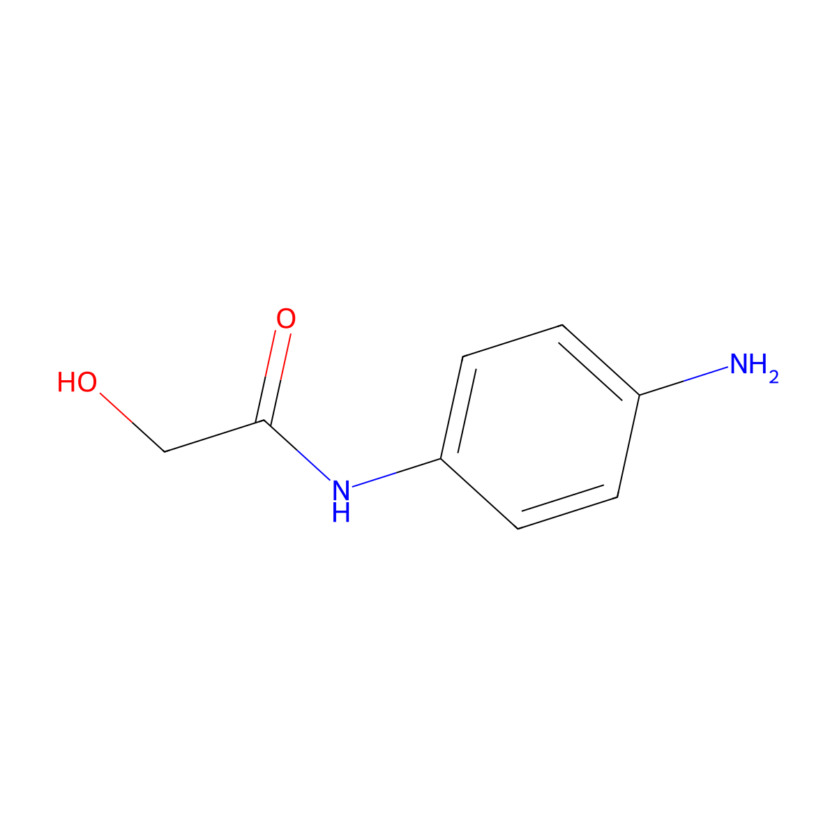 N-(4-aminophenyl)-2-hydroxyacetamide molecular structure, CAS 167613-59-4