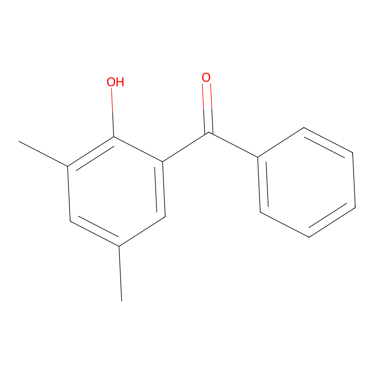 2-Benzoyl-4,6-dimethylphenol molecular structure, CAS 16762-34-8