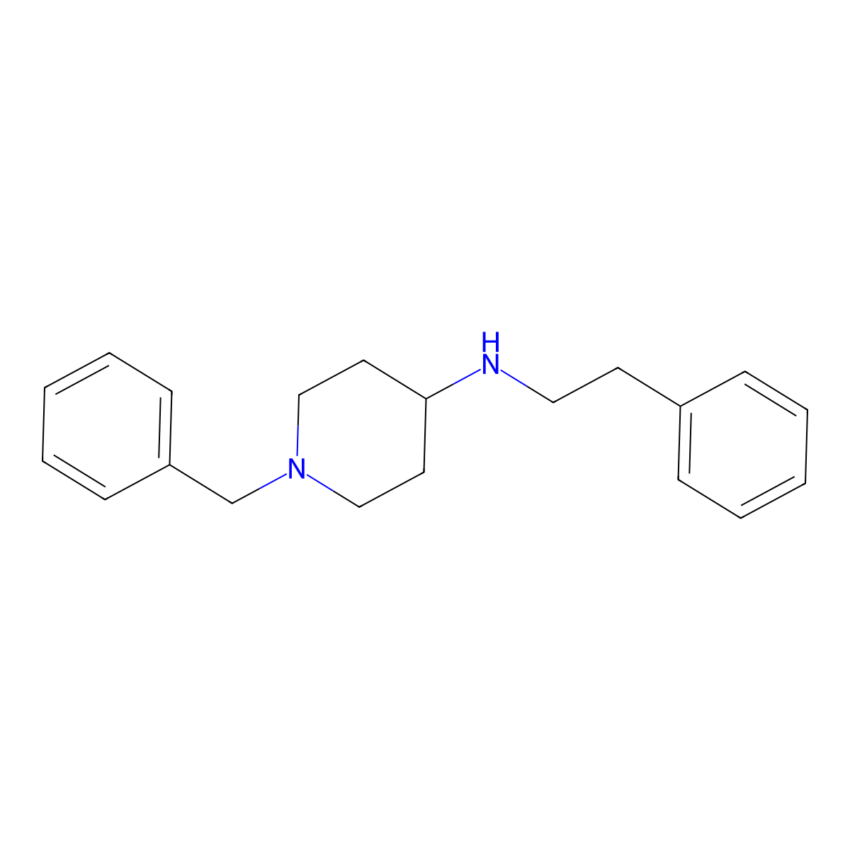 4-(2-Phenylethylamino)-1-benzylpiperidine molecular structure, CAS 167626-23-5