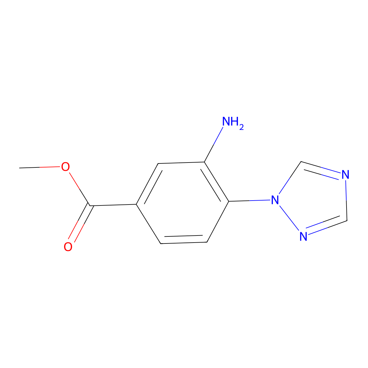 Methyl 3-Amino-4-(1H-1,2,4-triazol-1-yl)benzoate molecular structure, CAS 167626-50-8