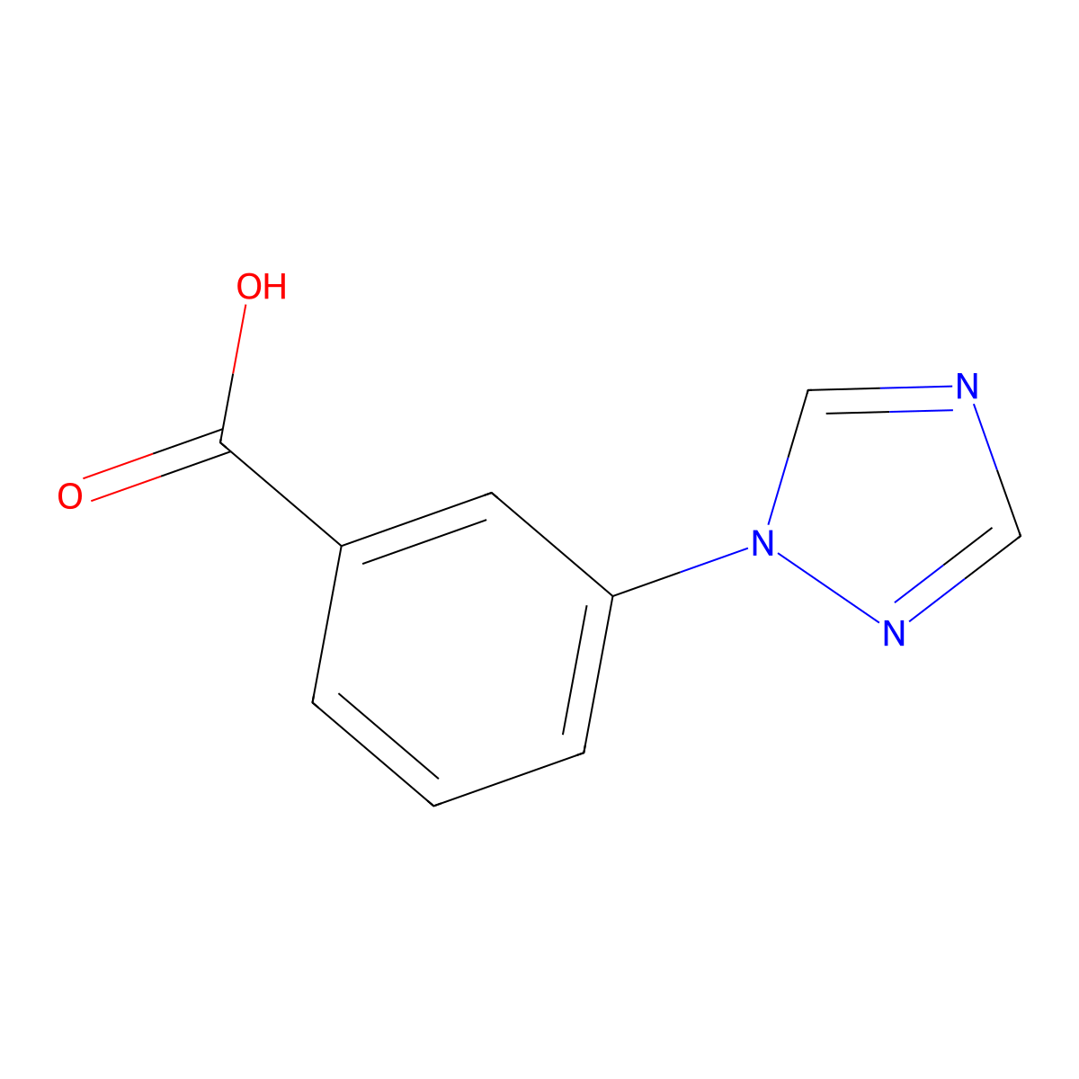 3-(1H-1,2,4-Triazol-1-yl)benzoic acid molecular structure, CAS 167626-64-4
