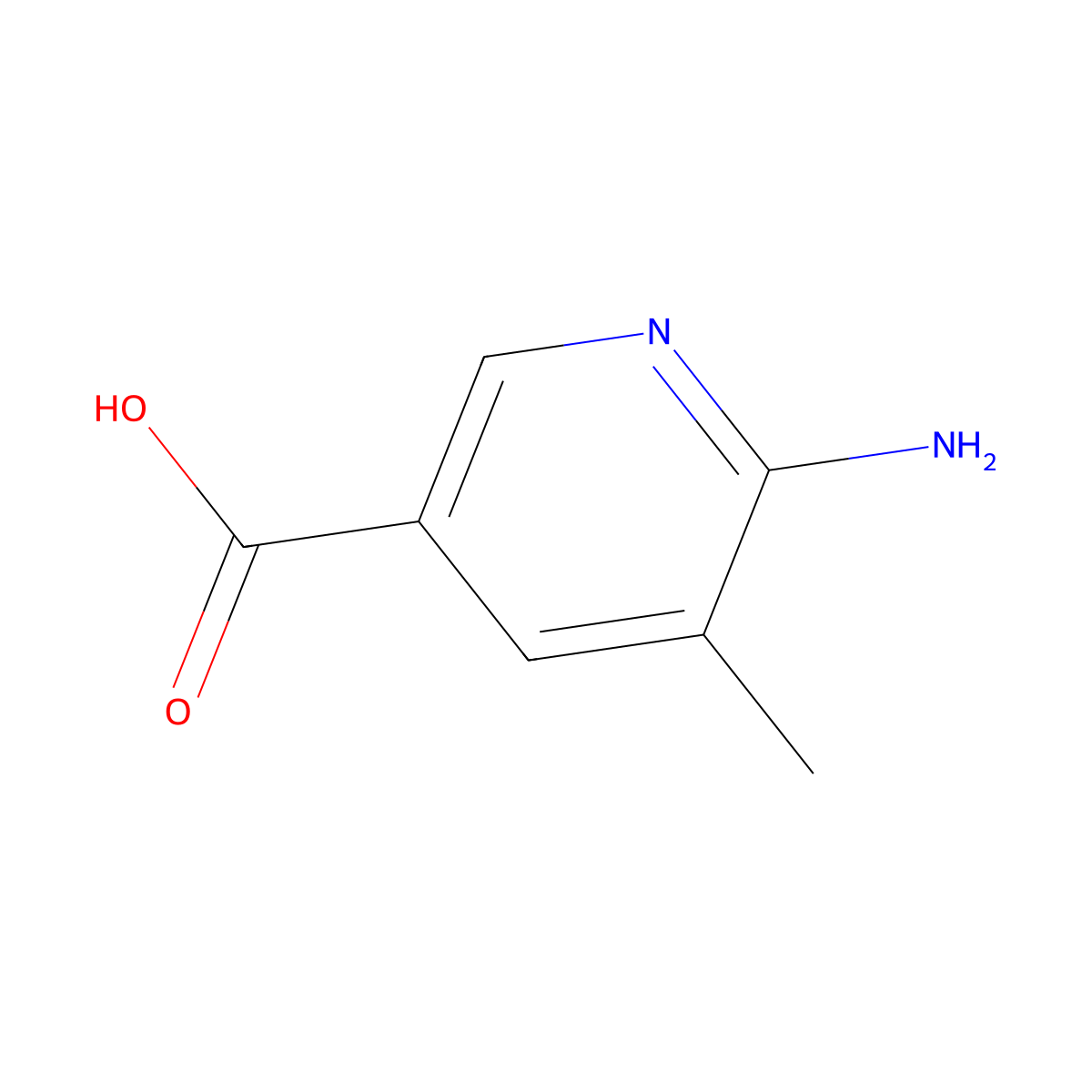 6-Amino-5-methylpyridine-3-carboxylic acid molecular structure, CAS 167626-78-0