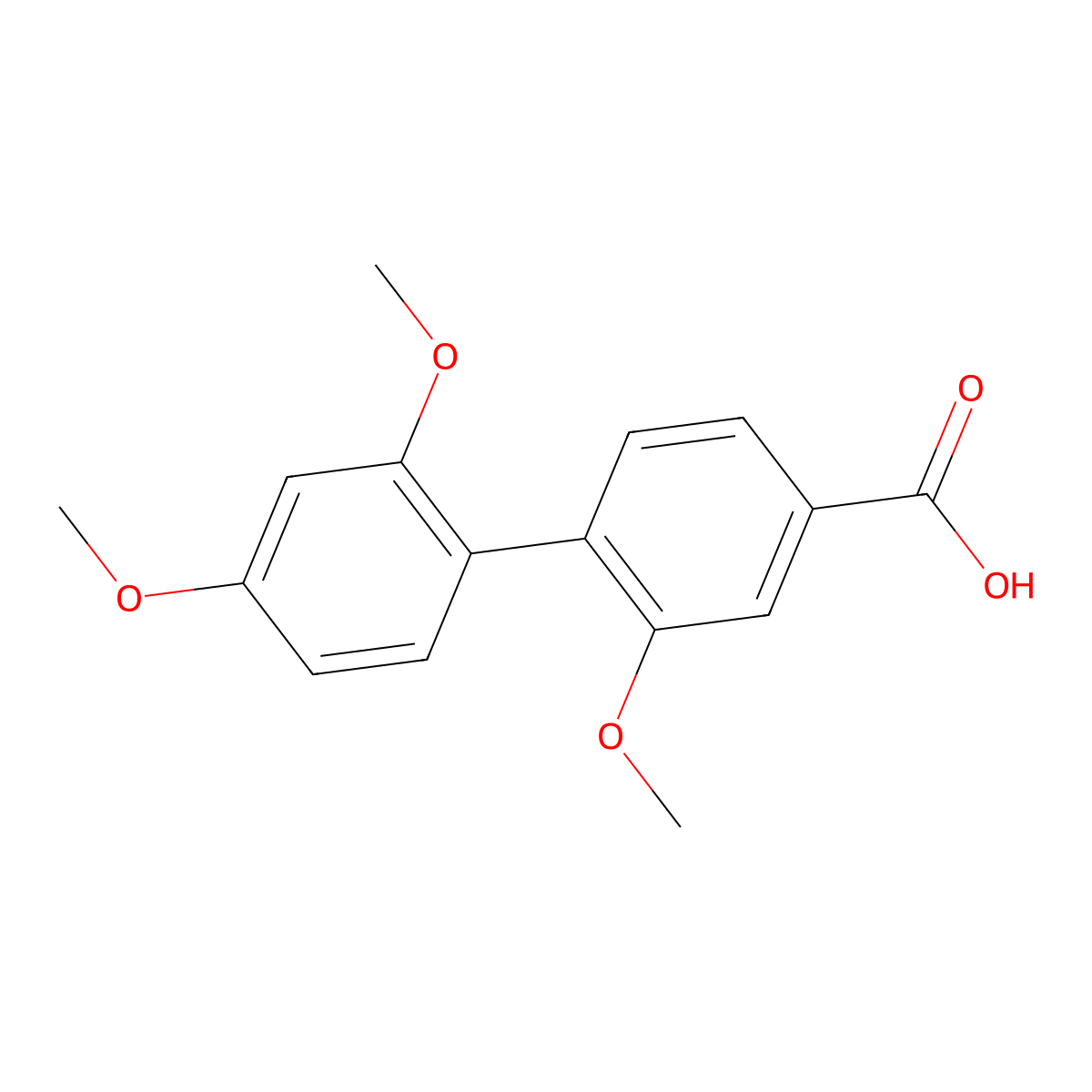 4-(2,4-Dimethoxyphenyl)-3-methoxybenzoic acid molecular structure, CAS 167627-16-9