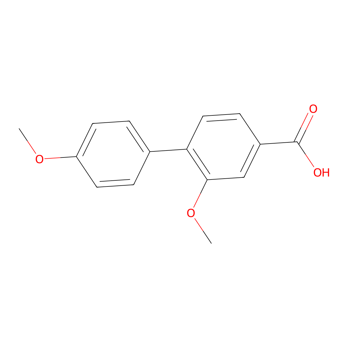3-Methoxy-4-(4-methoxyphenyl)benzoic acid molecular structure, CAS 167627-17-0