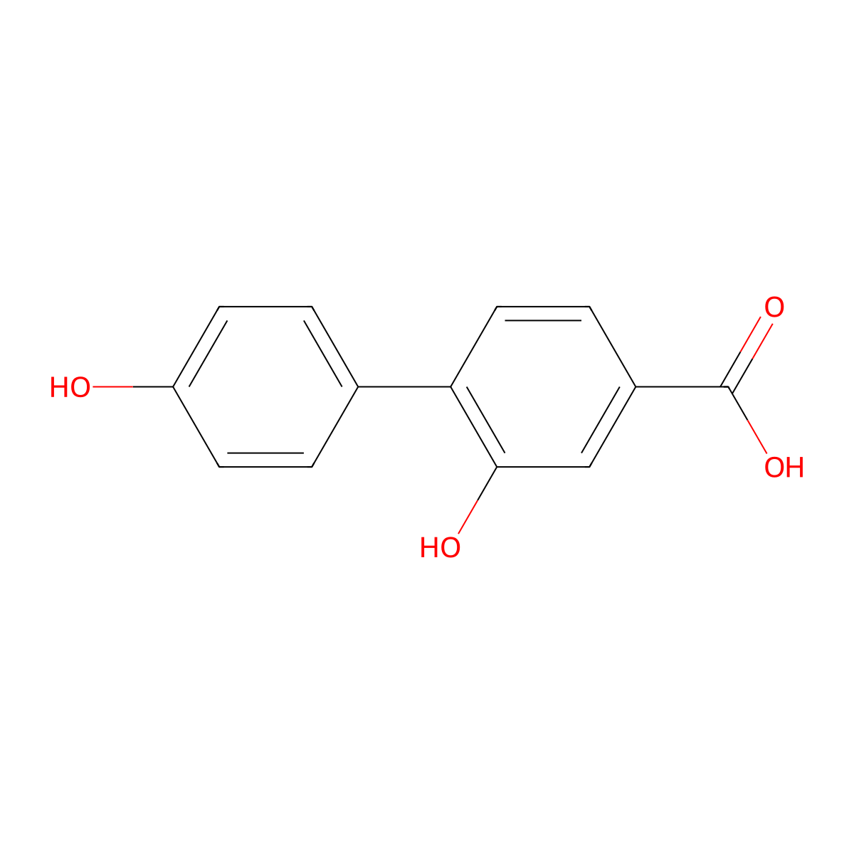 4-(4-Hydroxyphenyl)-3-hydroxybenzoic acid molecular structure, CAS 167627-19-2