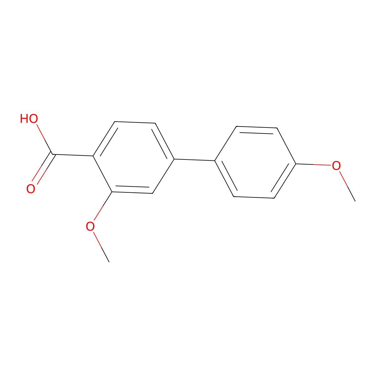 2-Methoxy-4-(4-methoxyphenyl)benzoic acid molecular structure, CAS 167627-24-9
