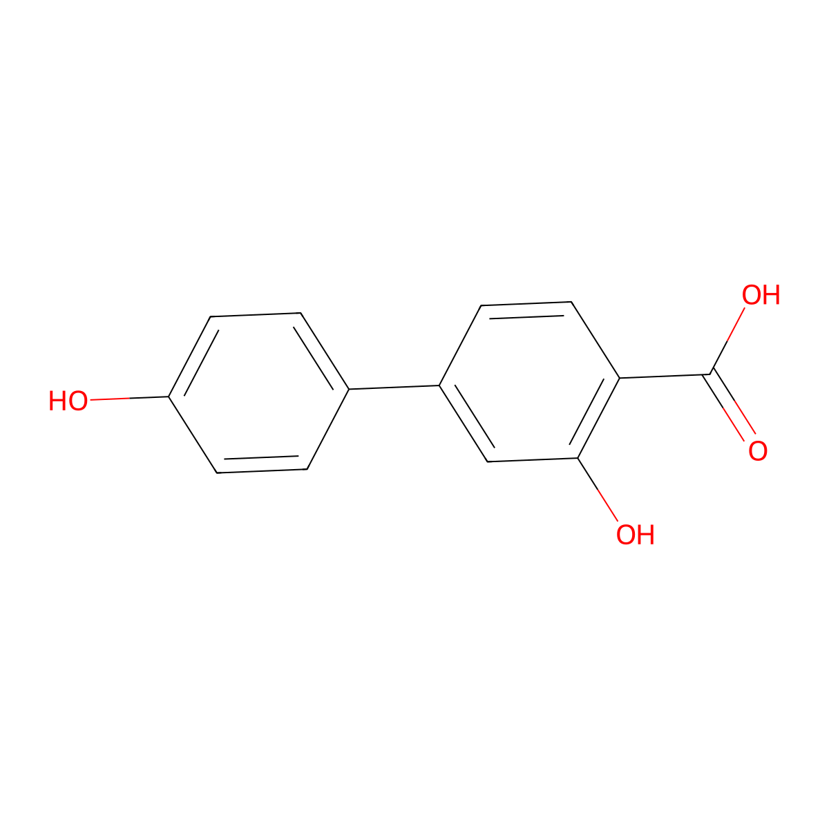 4-(4-Hydroxyphenyl)-2-hydroxybenzoic acid molecular structure, CAS 167627-33-0