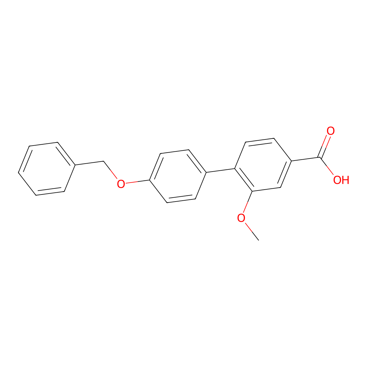 4-(4-Benzyloxyphenyl)-3-methoxybenzoic acid molecular structure, CAS 167627-34-1