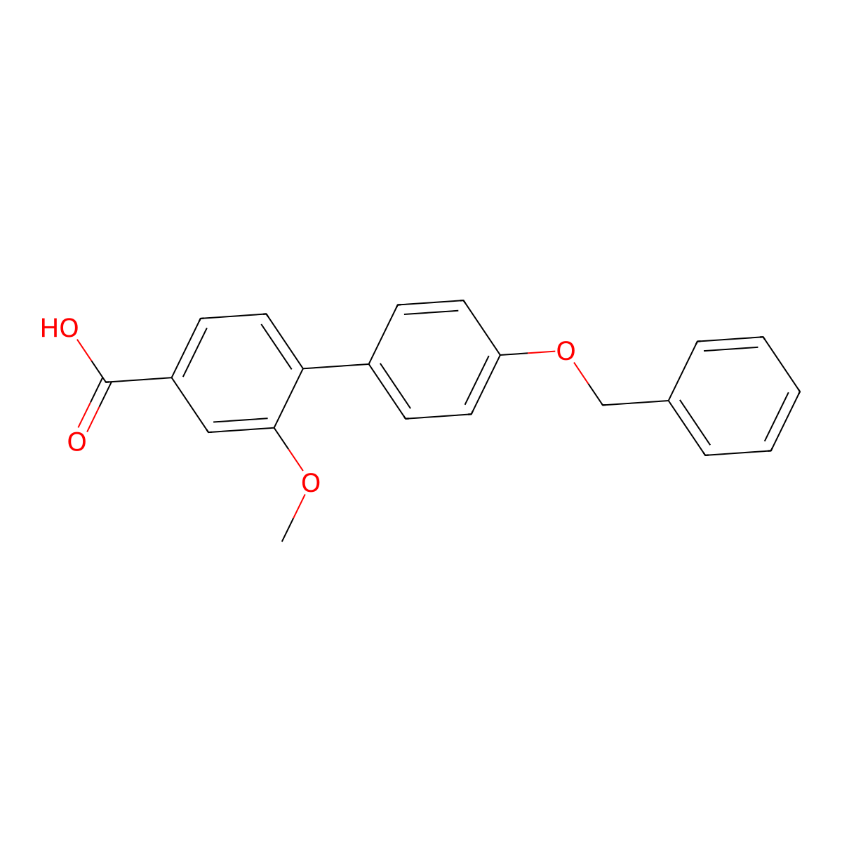 4-(4-Benzyloxyphenyl)-3-methoxybenzoic acid molecular structure, CAS 167627-34-1