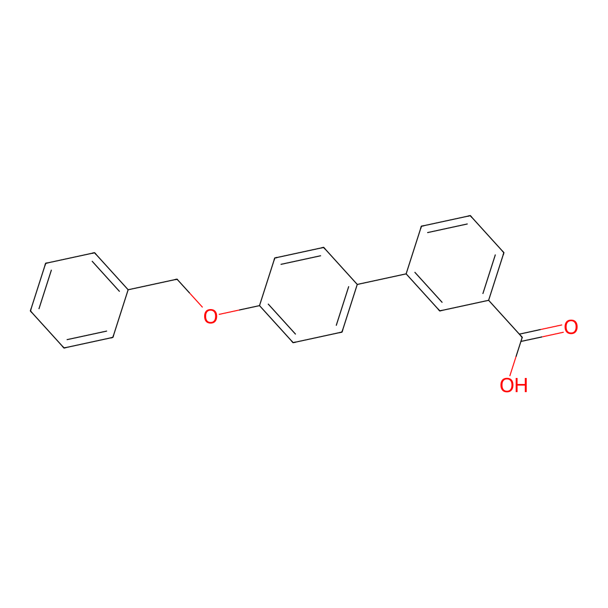 3-(4-Benzyloxyphenyl)benzoic acid molecular structure, CAS 167627-37-4