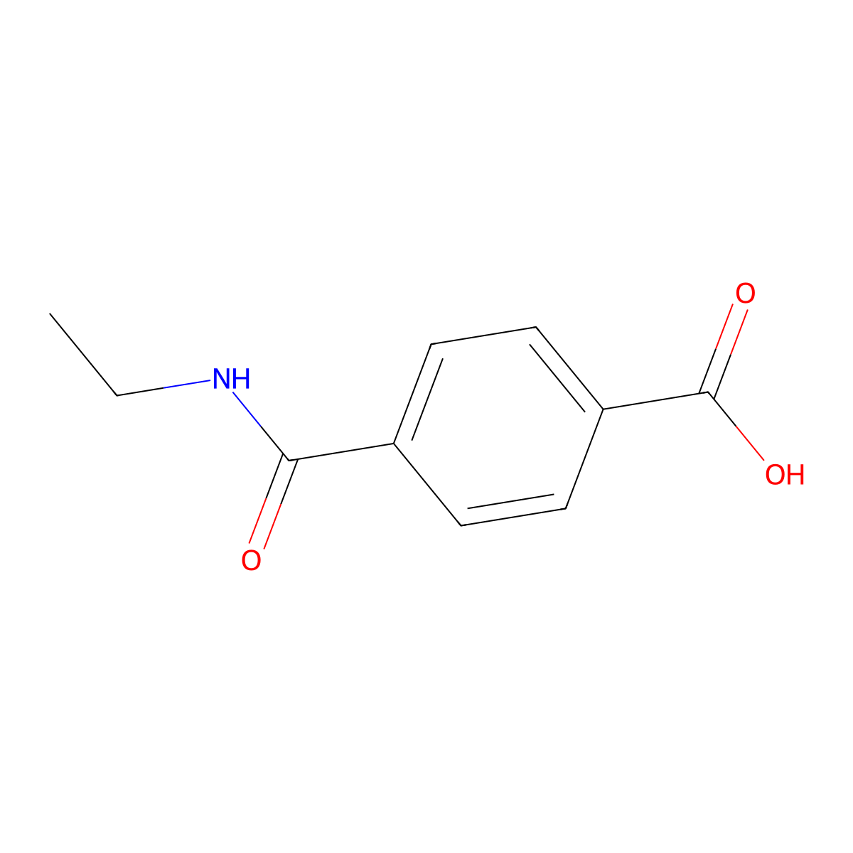 4-[(Ethylamino)carbonyl]benzoic acid molecular structure, CAS 167627-38-5