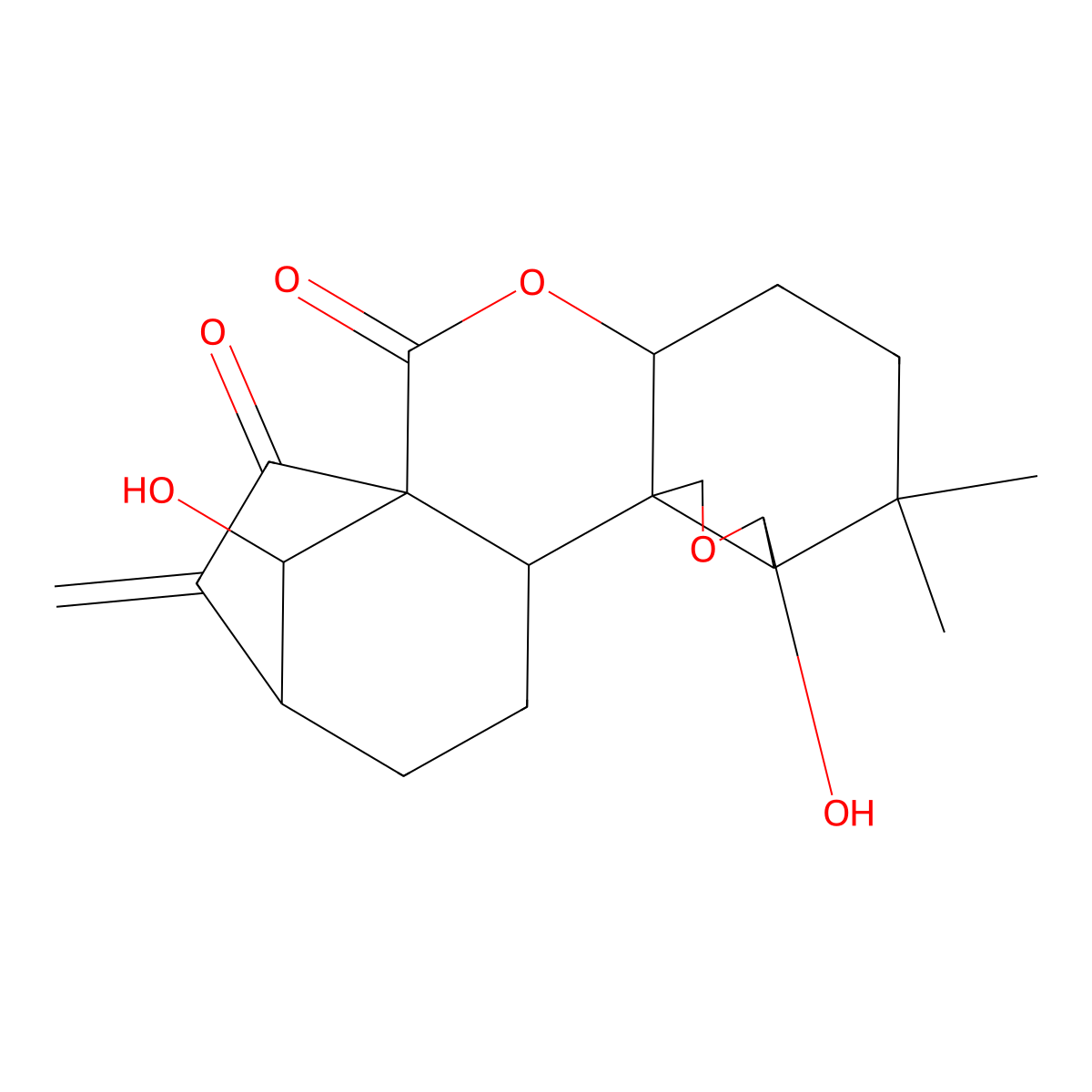 Enmein, 13-deoxy-19-hydroxy-, (19R)- molecular structure, CAS 16763-48-7