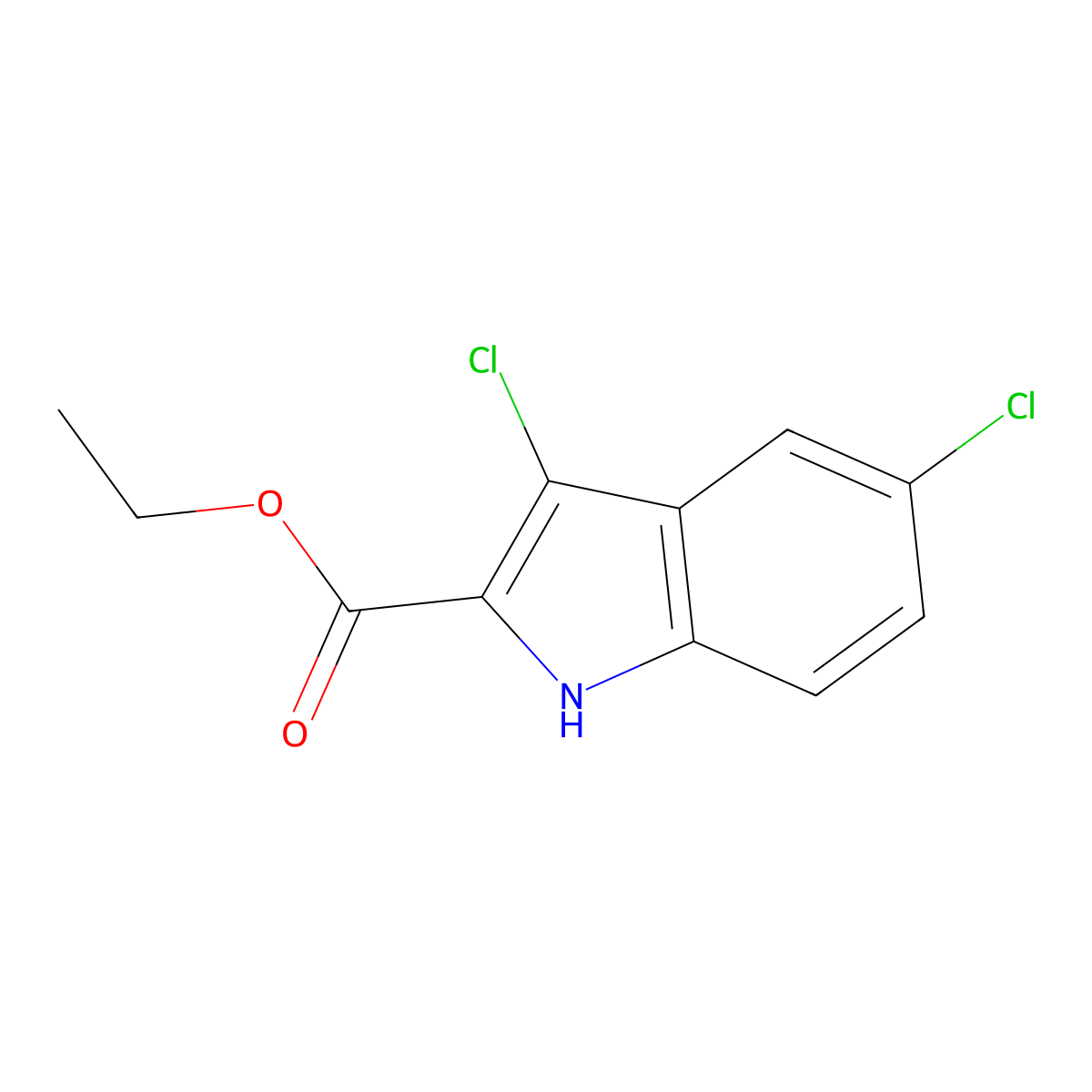 ethyl 3,5-dichloro-1H-indole-2-carboxylate molecular structure, CAS 167631-22-3
