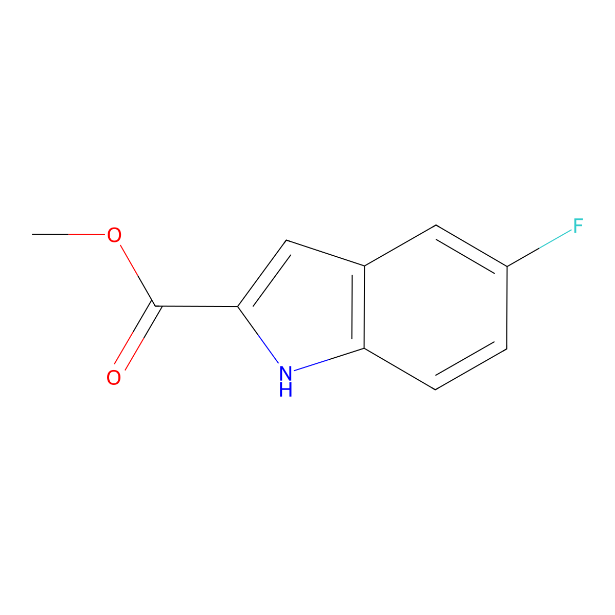 methyl 5-fluoro-1H-indole-2-carboxylate molecular structure, CAS 167631-84-7