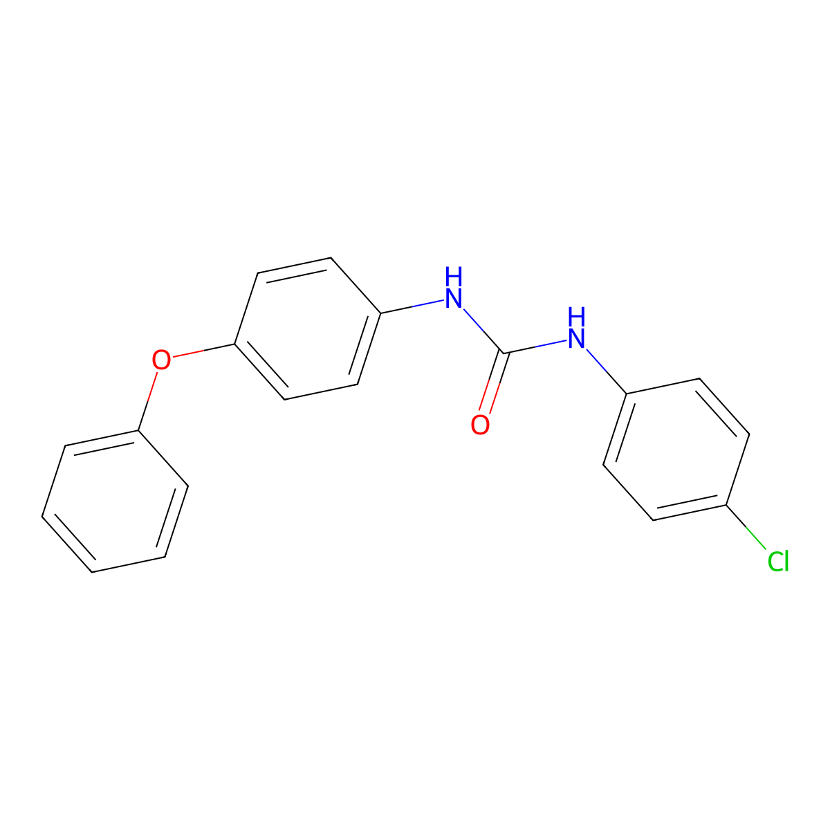 1-(4-Chlorophenyl)-3-(4-phenoxyphenyl)urea molecular structure, CAS 167634-42-6
