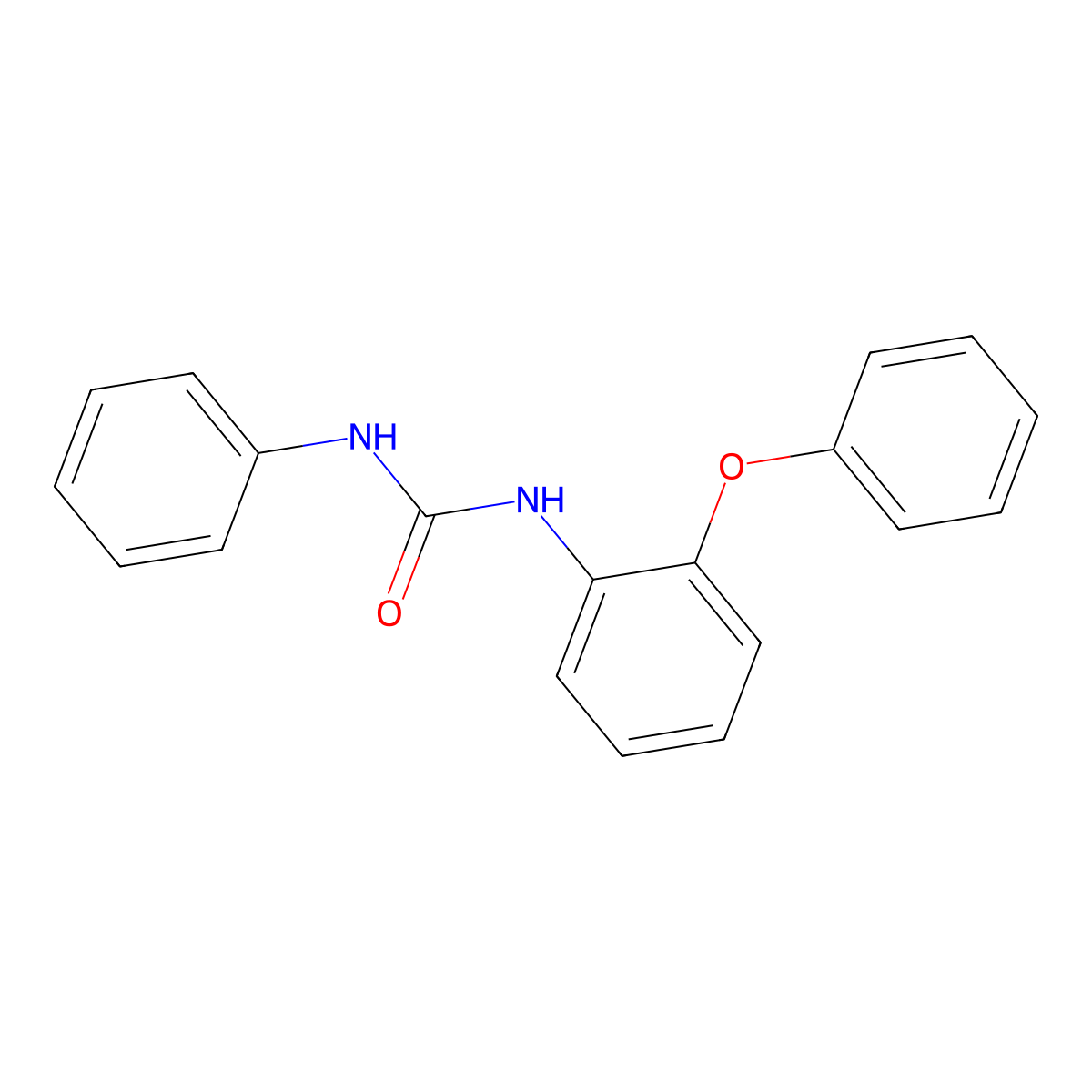 N-(2-phenoxyphenyl)-N'-phenylurea molecular structure, CAS 167634-44-8