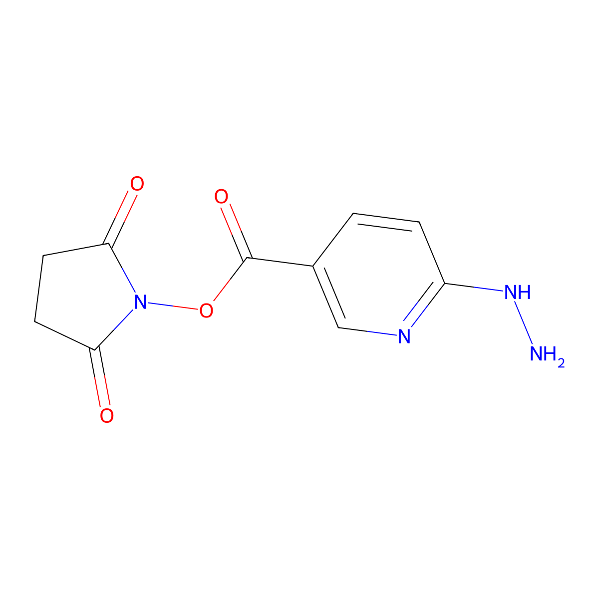 (2,5-Dioxopyrrolidin-1-yl) 6-hydrazinylpyridine-3-carboxylate molecular structure, CAS 167639-20-5