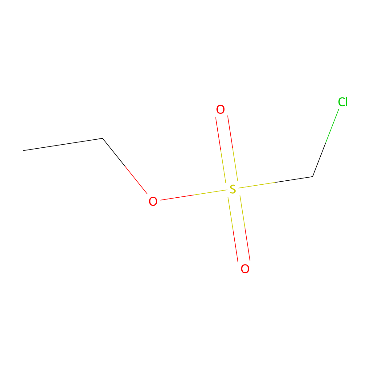 Ethyl chloromethane sulfonate molecular structure, CAS 16764-27-5