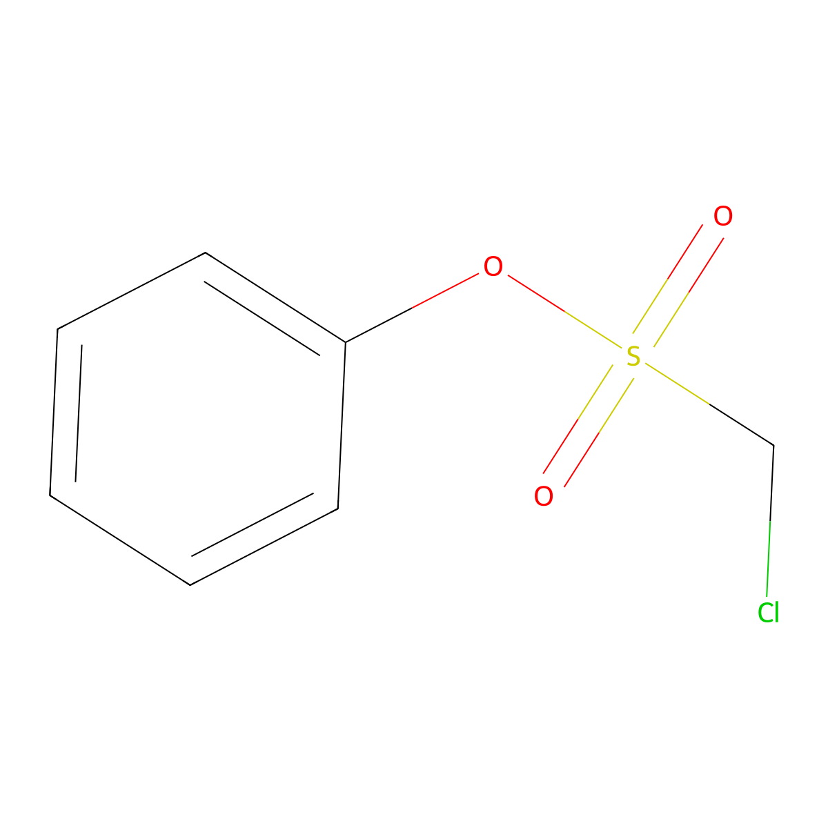 Phenyl chloromethanesulfonate molecular structure, CAS 16764-29-7