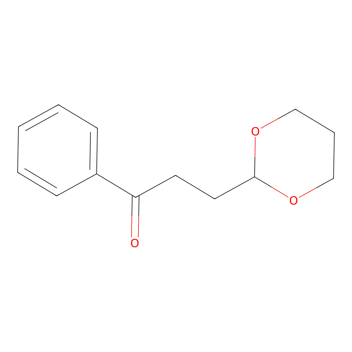 3-(1,3-Dioxan-2-yl)-1-phenylpropan-1-one molecular structure, CAS 167644-49-7