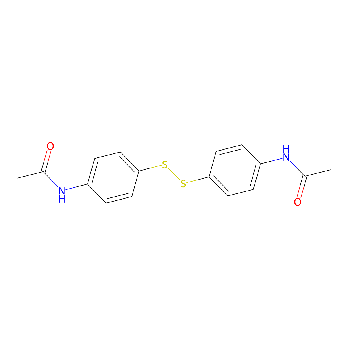 Acetamide, N,N'-(dithiodi-4,1-phenylene)bis- molecular structure, CAS 16766-09-9