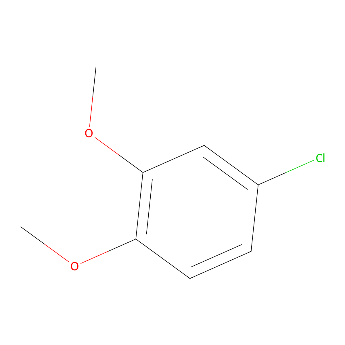 4-Chloro-1,2-dimethoxybenzene molecular structure, CAS 16766-27-1