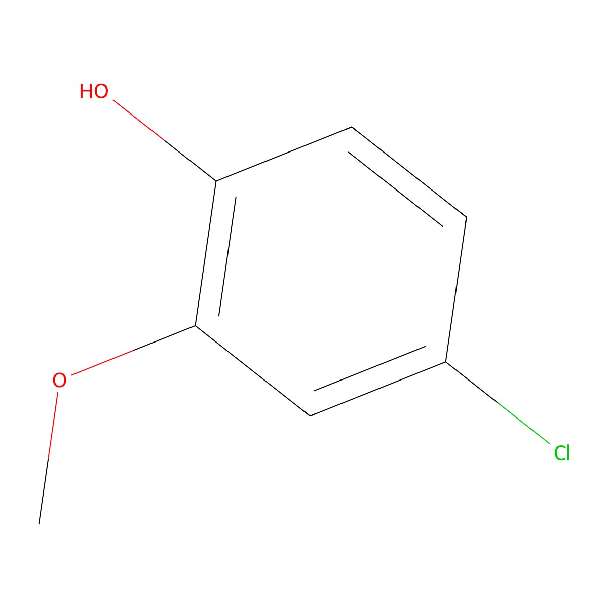 4-Chloroguaiacol molecular structure, CAS 16766-30-6